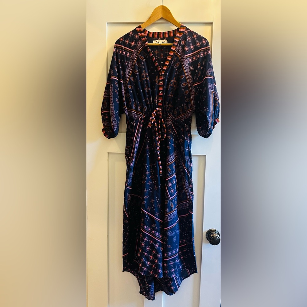 Xirena purple and pink cotton dress